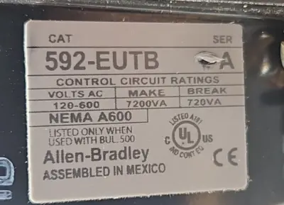 Allen Bradley 500F-BOD930/C Size1 Nema Starter Loc4B47