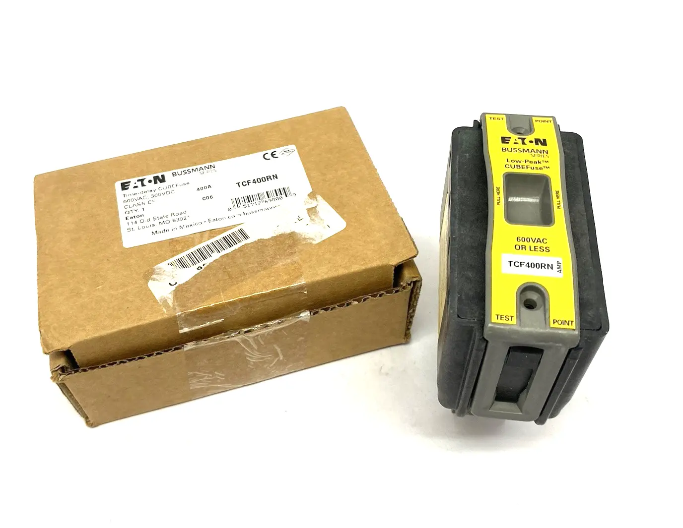USED EATON LOW-PEAK™ CUBEFUSE™ TIME DELAY FUSE, NON-INDICATING