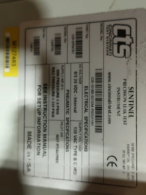 Used CINCINNATI TEST SYSTEMS SENTINEL C28 Inspection Machines Ohio US | Aucto #1427286