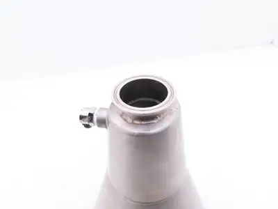 6"x 2" Tri-Clamp Sanitary Reducer Double Wall Funnel w/ Hose Ports 304 Stainless