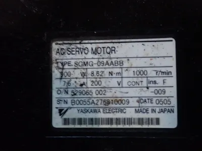 Used 2005 YASKAWA ELECTRIC SGMG09AABB Servo Motors | HGR 24 #730922