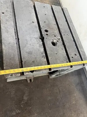 28" W X 28" D X 24" T CARLTON T-SLOTTED DRILL BOX TABLE. STOCK # 0432226