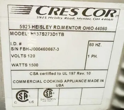 Used CRES COR H137S273DITB Hot Food Warming, Holding, & Transport Cabinets British Columbia CA | Surrey Food Equipment #1540158