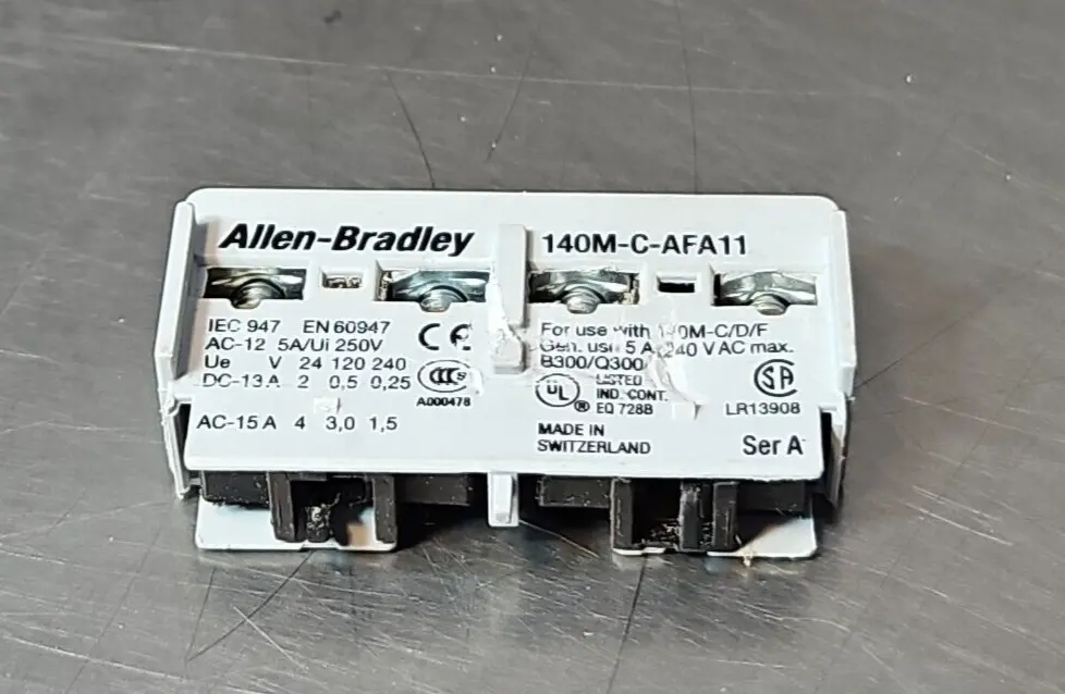 Allen-Bradley 140M-C-AFA11 Auxiliary Contact Block, Front Mounted. Loc4E27
