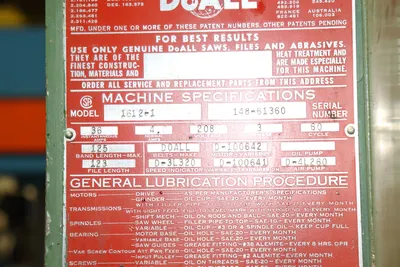 USED DOALL 1612-1