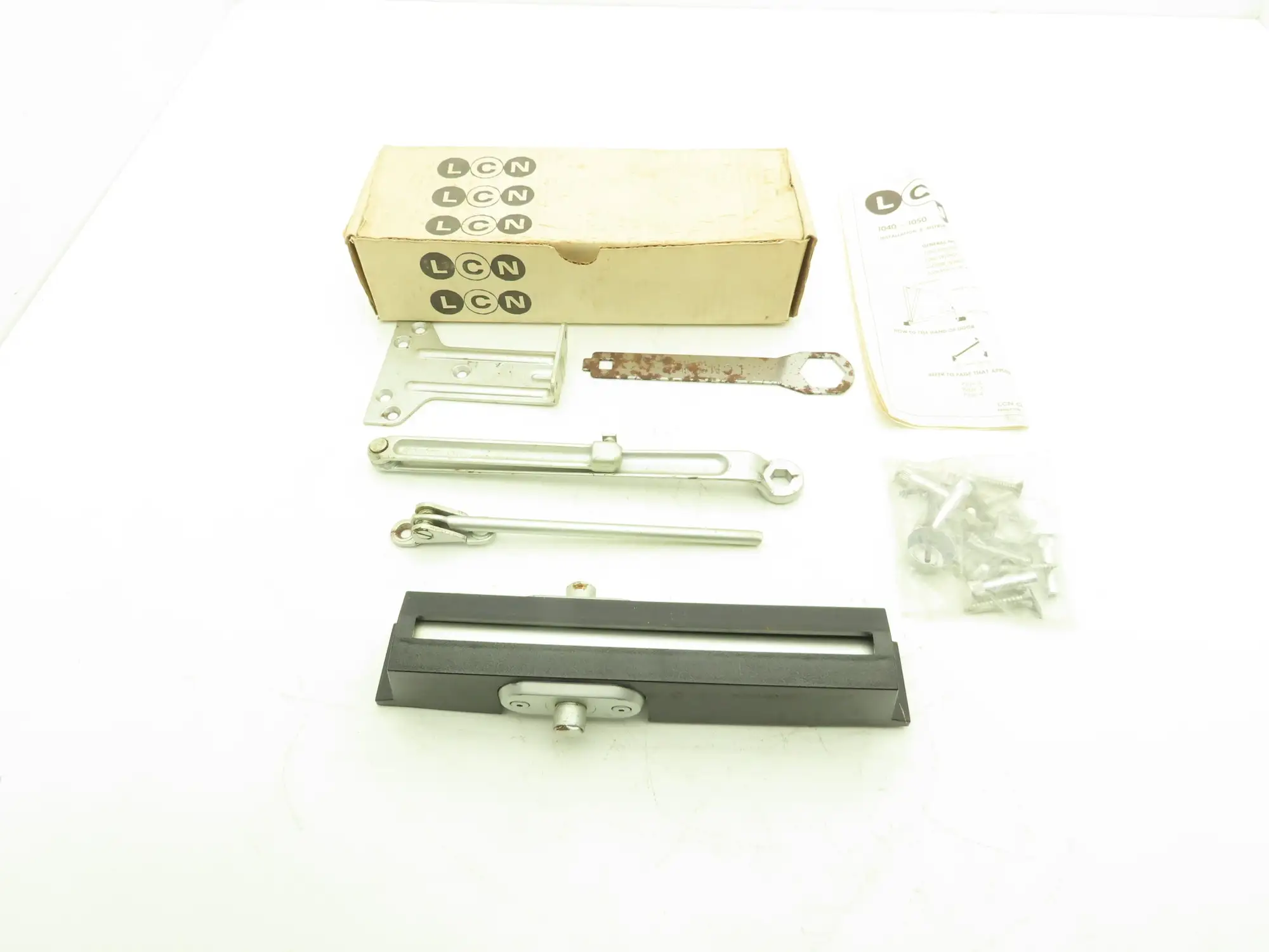 1043 Niftee Automatic Door Closer w/Cover Adjustable Arm Commercial Grade Alum