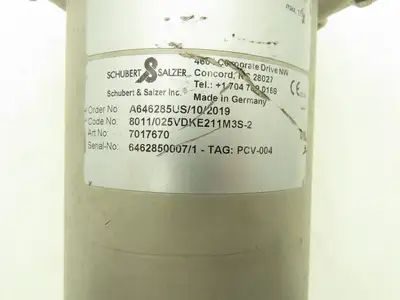 Schubert & Salzer 8011  1" Sliding Gate Valve Pressure Regulator 276 PSI 7017670
