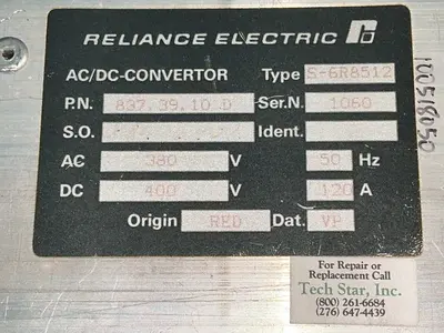Used RELIANCE ELECTRIC 837.39.10 D AC Drive Power Modules Ohio US | HGR 24 #1335351
