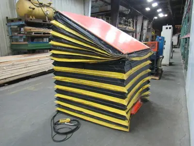 Globe AA-4361SF 3500LB Electric Lift Table 60"x60" 30° Tilt Top 49" to 12" 3Ph