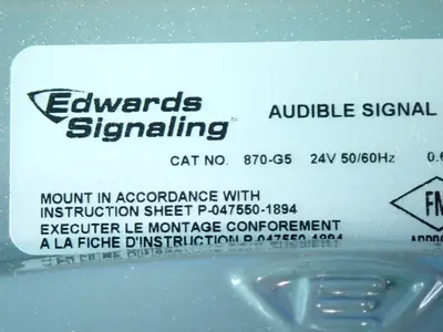 New | in-Stock EDWARDS SIGNALING 870G5 Signal Generators Ohio US | HGR 24 #752020