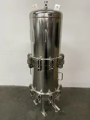 USED CUNO 16ZPB 16" STAINLESS STEEL CARTRIDGE FILTER HOUSING 150 PSI @ 300 °F