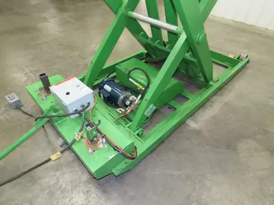 Hydraulic Lift Table 10000lb 5 Ton 102" Travel 78x48" 3Ph 5Hp Leeson Mobile
