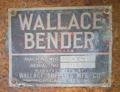 Used Wallace 500 2½ Pipe, Tube & Bar Benders Quebec CA | Machineco #1256246