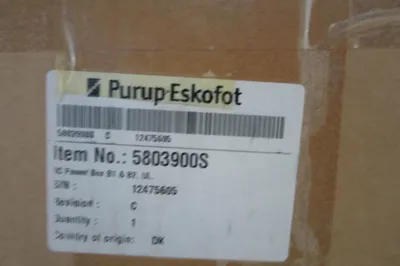 USED PURUP ESKOFOT 5803900S AC POWER BOX