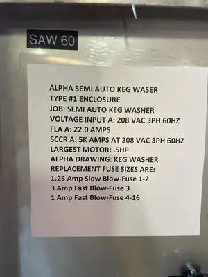 Used ALPHA BREW OPS SEMI-AUTOMATIC KEG WASHER Bottle Washers Michigan US | Machinery & Equipment #1341126