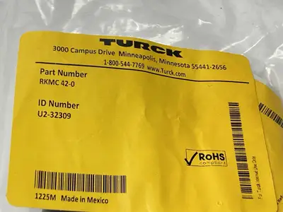 RKMC 42-0 | Turck  Field Wireable Connector Female 1-1/8" Powerfast 4-Pin U2-32309 - New