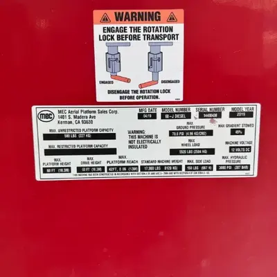 USED 2019 MEC 60JD