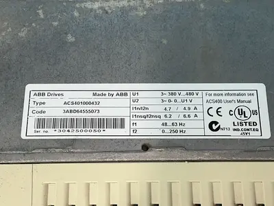 Used ABB ACS401000432 Variable Speed Drives Ohio US | HGR 24 #1406026