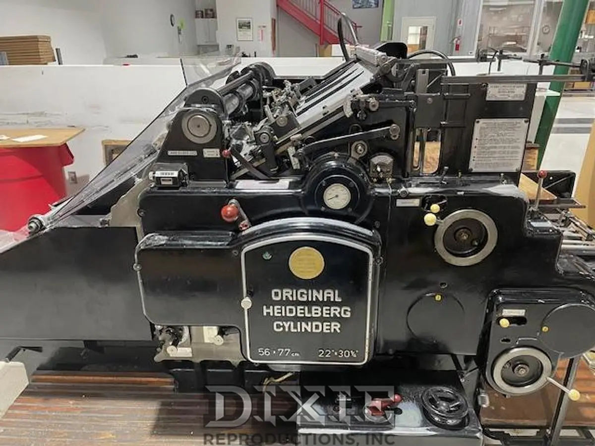 USED HEIDELBERG SBG CYLINDER PRESS