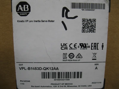 New | in-Stock Allen-Bradley VPL-B1653D-QK12AA Motor Control Parts New Hampshire US | Bitter End Trading #1452832