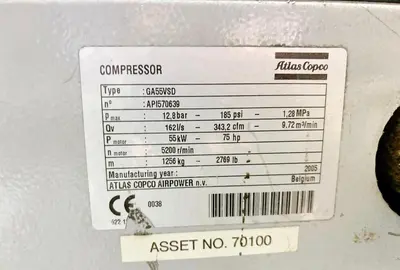 USED ATLAS COPCO GA55VSD