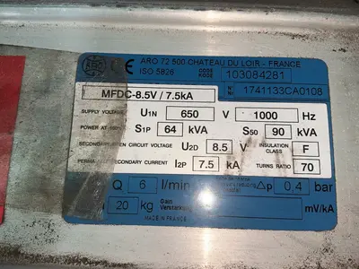 Used ARO MFDC8.5 V/ 7.5KA Welding Machinery (Other) Ohio US | HGR 24 #1556828
