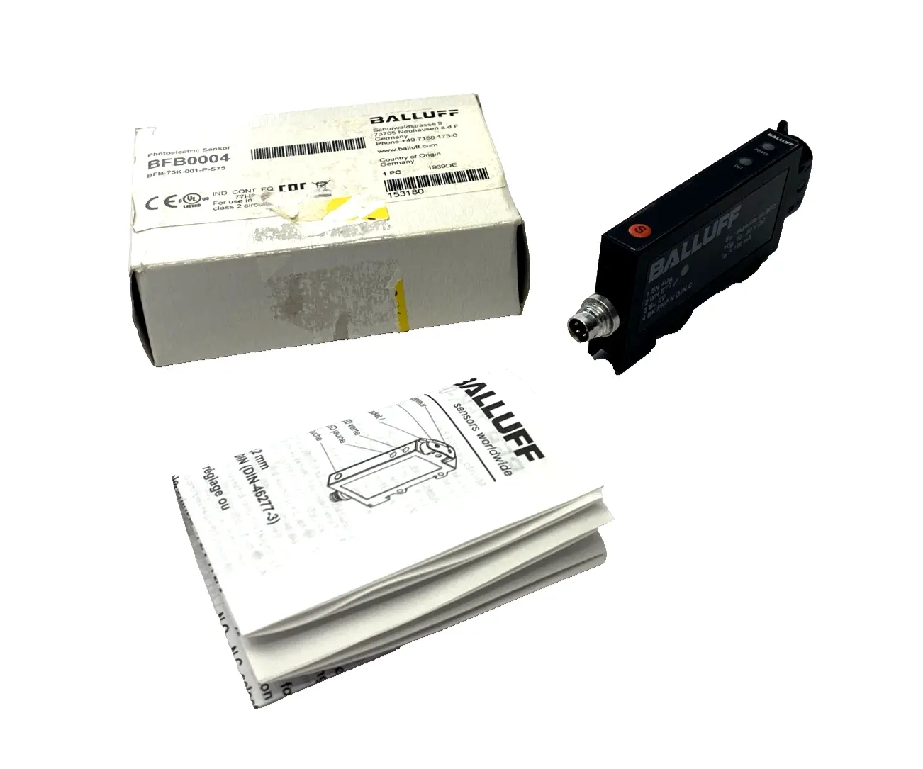 BFB 75K-001-P-S75, BFB0004 | Balluff BFB0004 Fiber Optic Photoelectric Sensor Base Unit BFB 75K-001-P-S75 - New Other
