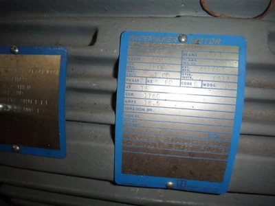 Louis-Allis 15 hp, 1800 rpm motor