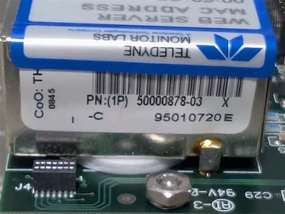 Teledyne Monitor Labs 1903-2010-02 Ethernet Board 50000878-03 Used