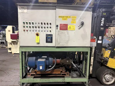 HERTWICH ENGINEERING MODEL #HE-300-30/A SWARF PUCK BRIQUETTER PRESS MACHINE: STOCK #23344