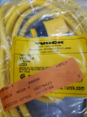 TURCK WK40-4M (U2324) 300V 9A PLC Cable. 5D-17