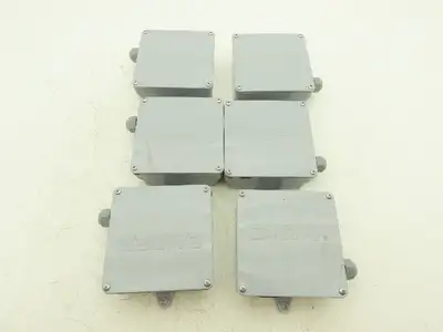 Cantex 5133706 PVC Junction Box 5x5x2 NEMA 4X W/Terminal Block Lot Of 6