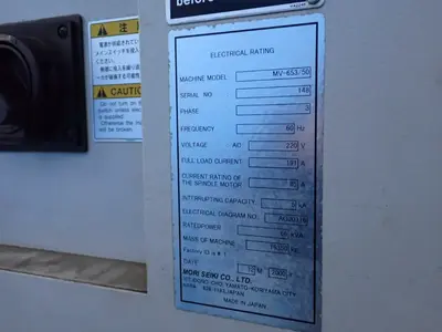 Used 2000 MORI SEIKI CO, LTD. MV653/50 Vertical Machining Centers Ohio US | HGR 24 #927939