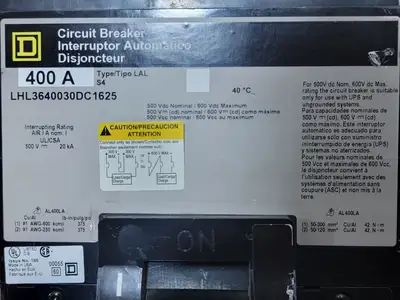 USED SQUARE D LHL3640030DC1625
