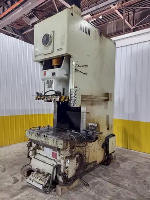 220 TON AIDA MODEL #NC1-200(2) GAP FRAME PRESS, WITH 9.84" STROKE: STOCK #22203