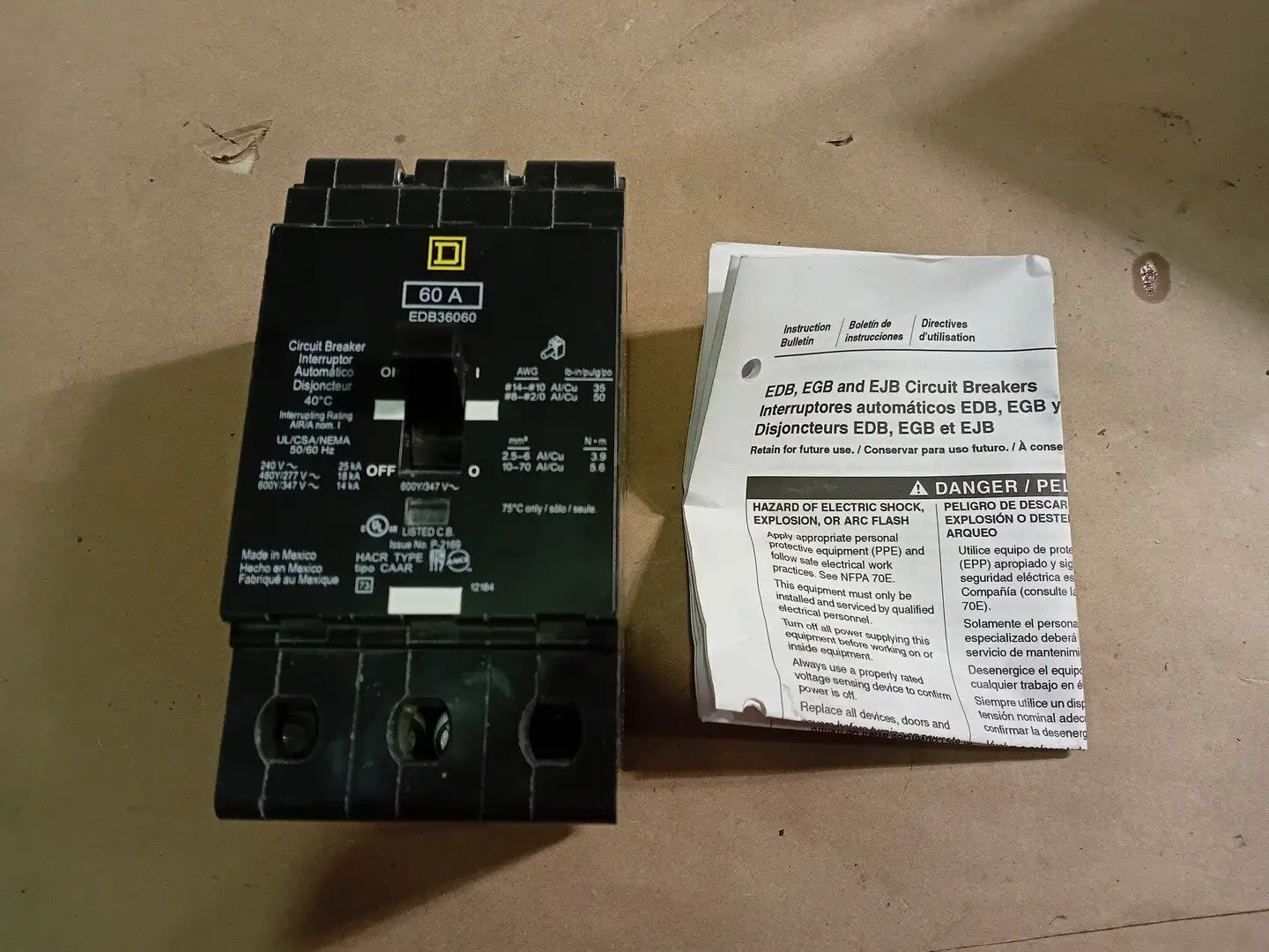 NEW SQUARE D EDB36060