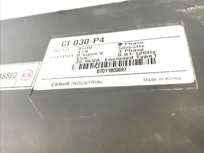 USED CERUS INDUSTRIAL TITAN P VFD 30HP 480V 3-PHASE MOTOR DRIVE