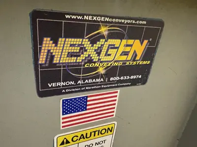 36" WIDE X 240" LONG NEXGEN INCLINED RUBBER BELT CONVEYOR:  STOCK #24239