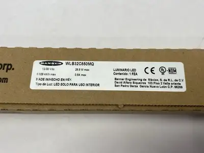 NEW BANNER ENGINEERING LED WORK LIGHT BAR; MOTION SENSOR; LENGTH: 850MM 97315
