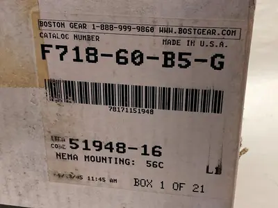 USED BOSTON GEAR F718-60-B5-G