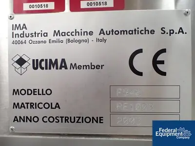 USED IMA IMA Monoblock Filler/Plugger/Capper, Model F940