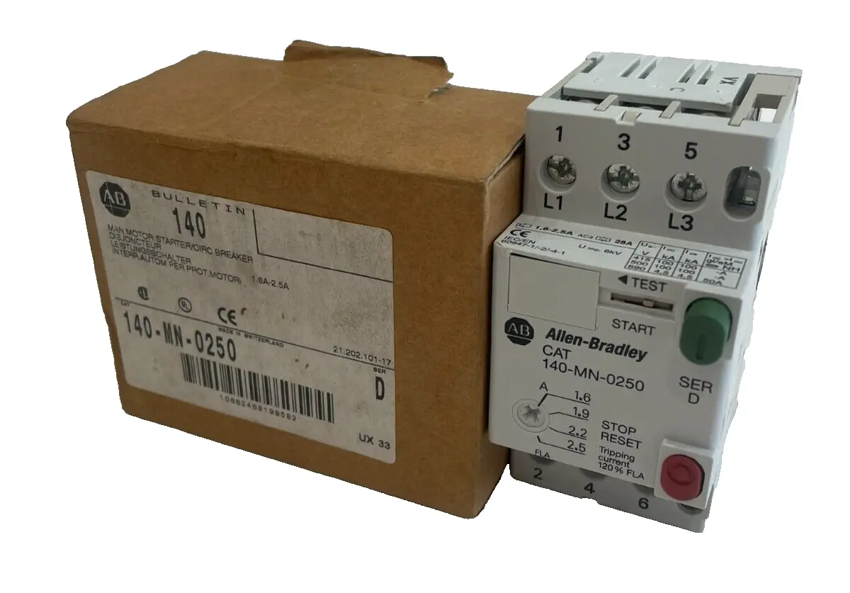 A / B 140-MN-0250 MOTOR STARTER SER.D 140MN0250 NEW, SURPLUS