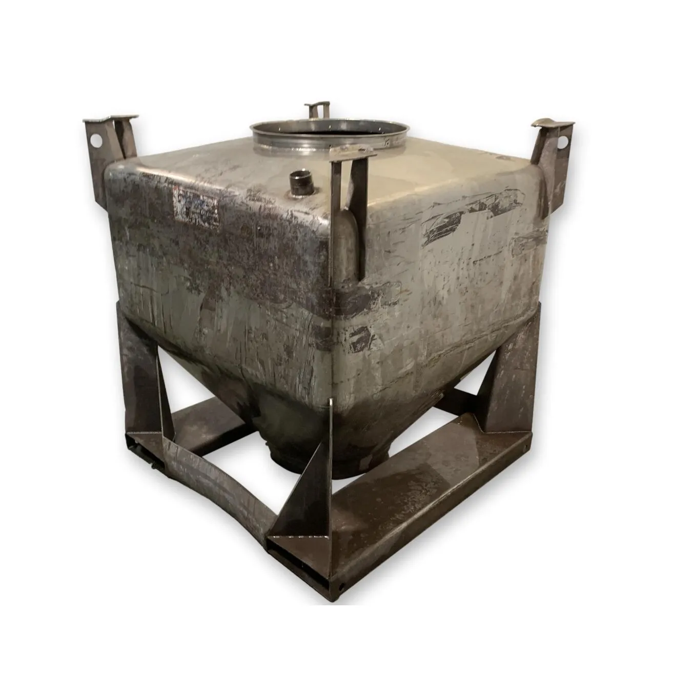 Used 1000 Liter (35 cu. Ft) IBC Matcon Stainless Steel Portable Tote Bin