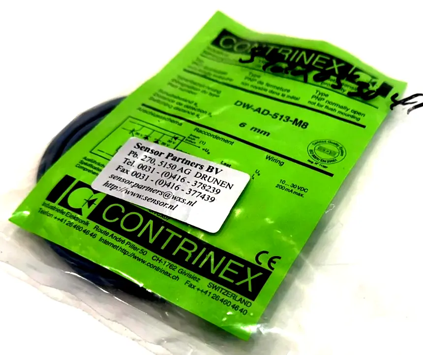 NEW CONTRINEX DW-AD-513-M8 PROXIMITY SWITCH 6MM DWAD513M8