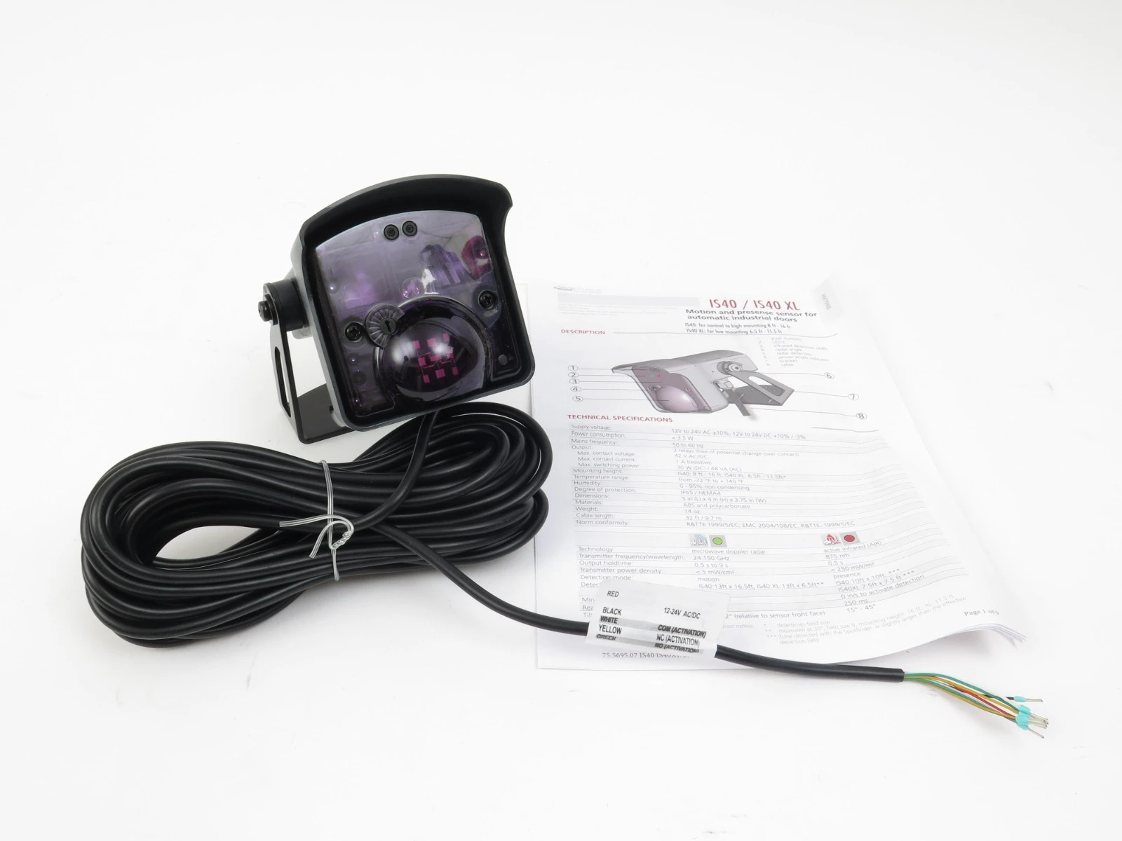 Rytec BEA Falcon Industrial Motion Sensors with Remote & Mounting Bracket - New