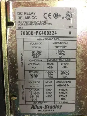 USED ALLEN BRADLEY 700DC-PK400Z24