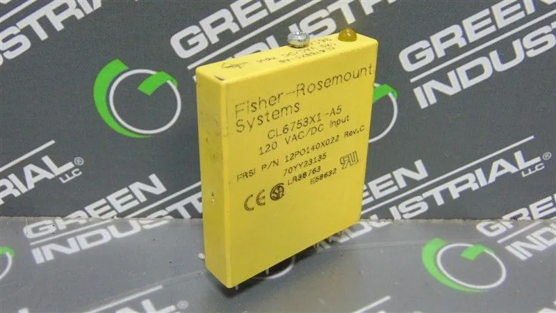 Fisher Rosemount CL6753X1-A5 120 VAC/DC Input Relay 12PO140X022 Rev. C Used