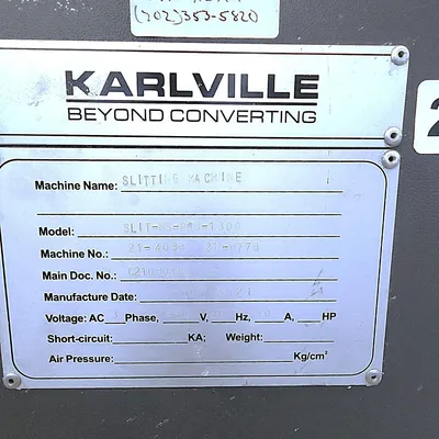 Used 2021 KARLVILLE HS PRO 1300 Slitters & Slitting Lines New York US | Mark One Machinery #1062176