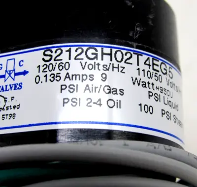 NEW GC VALVES S212GH02T4EG5 SOLENOID VALVE