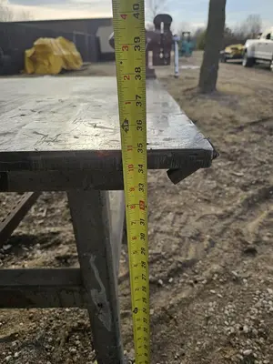 144" x 48" Heavy-Duty Steel Fabrication Table | 1" Thick Top | 35" Height